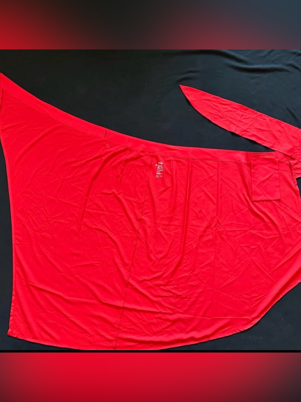ADAY Red High-Low Wrap Skirt with Tie sarong - Picture 7 of 8